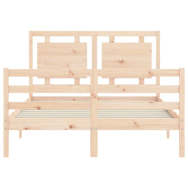 Cadre de lit sans matelas 140x190 cm bois massif