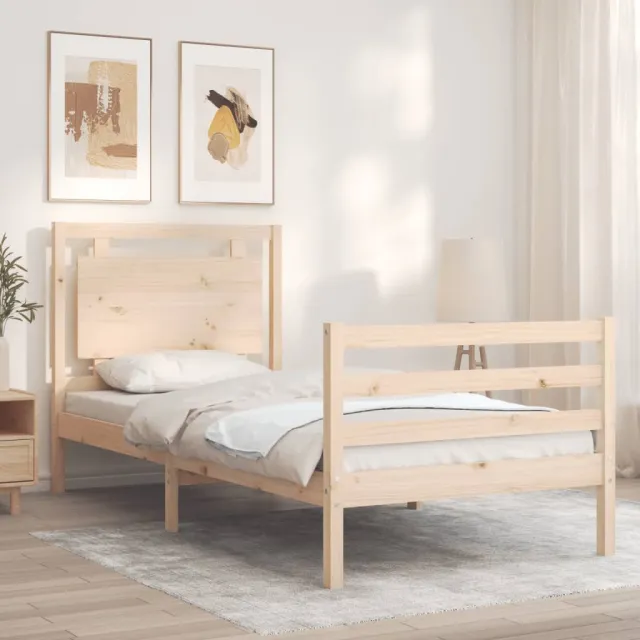 Cadre de lit sans matelas 100x200 cm bois massif