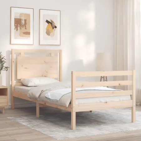 Cadre de lit sans matelas 100x200 cm bois massif