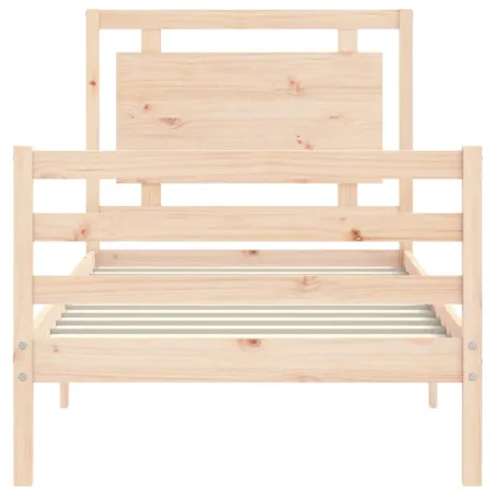 Cadre de lit sans matelas 100x200 cm bois massif
