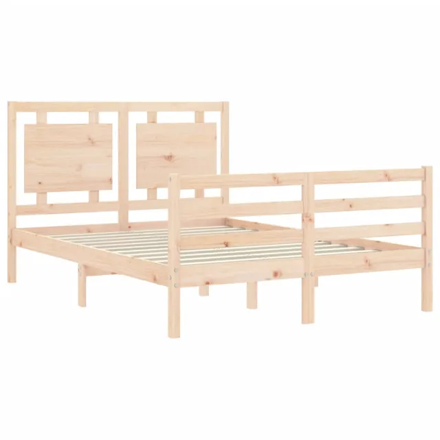 Cadre de lit sans matelas 120x200 cm bois massif