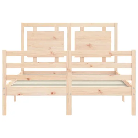 Cadre de lit sans matelas 140x200 cm bois massif