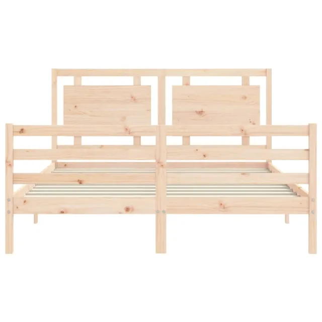 Cadre de lit sans matelas 160x200 cm bois massif