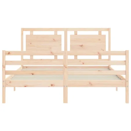Cadre de lit sans matelas 160x200 cm bois massif