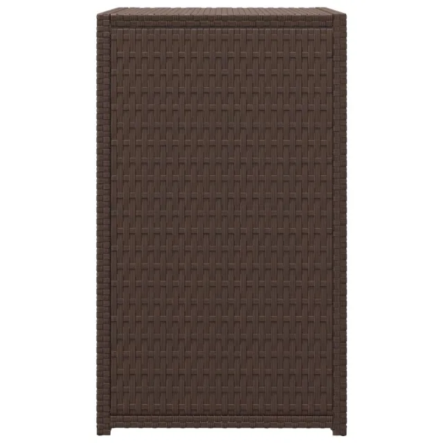 Table en forme de C marron 40x35x60 cm résine tressée