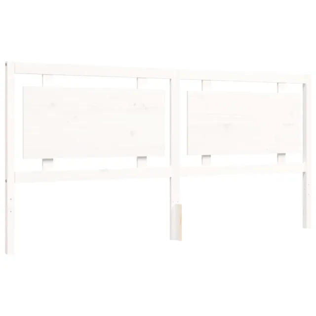 Cadre de lit sans matelas blanc 200x200 cm bois massif