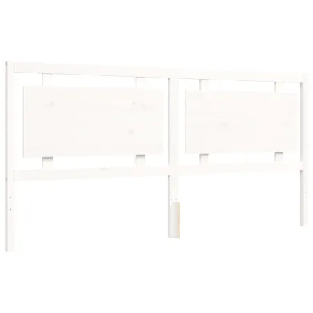 Cadre de lit sans matelas blanc 200x200 cm bois massif