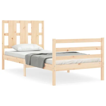 Cadre de lit sans matelas bois massif 2