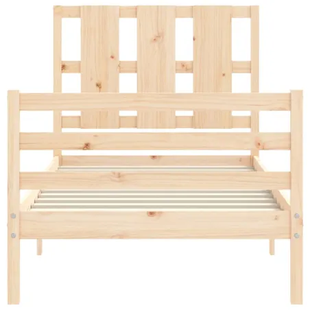 Cadre de lit sans matelas bois massif