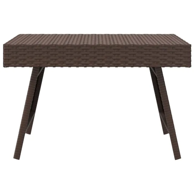 Table d'appoint pliable marron 60x40x38 cm résine tressée