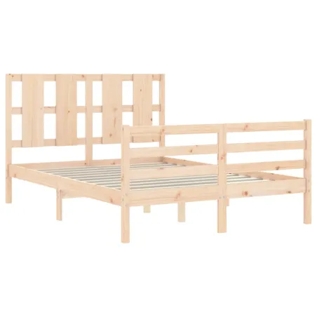 Cadre de lit sans matelas 140x200 cm bois massif