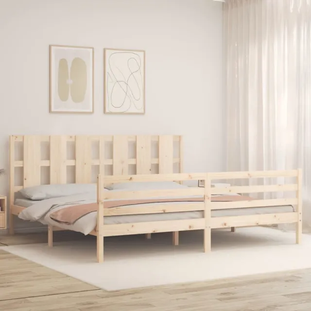 Cadre de lit sans matelas 200x200 cm bois massif