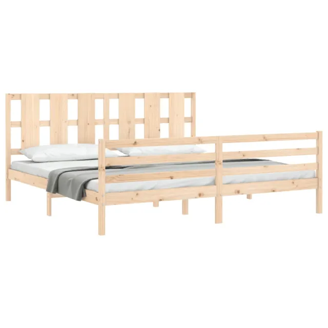 Cadre de lit sans matelas 200x200 cm bois massif