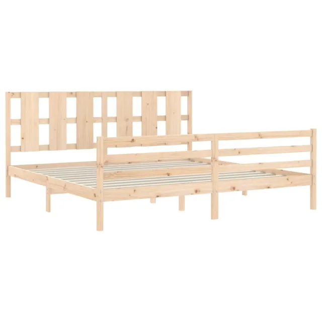 Cadre de lit sans matelas 200x200 cm bois massif