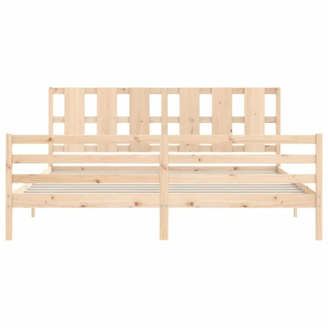 Cadre de lit sans matelas 200x200 cm bois massif
