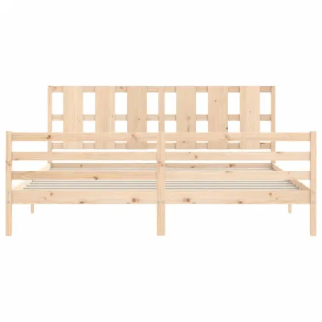Cadre de lit sans matelas 200x200 cm bois massif