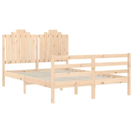 Cadre de lit sans matelas bois massif