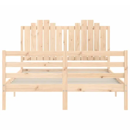Cadre de lit sans matelas 140x200 cm bois massif