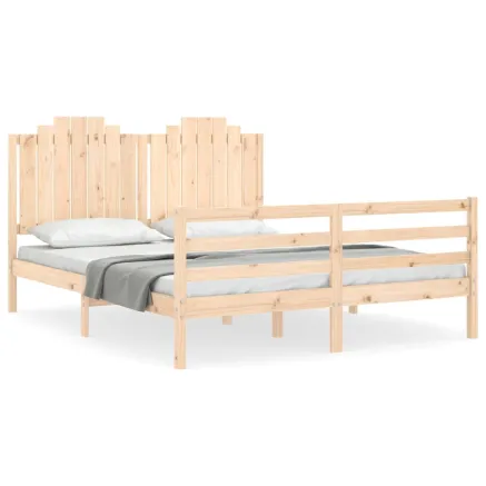 Cadre de lit sans matelas 160x200 cm bois massif 2
