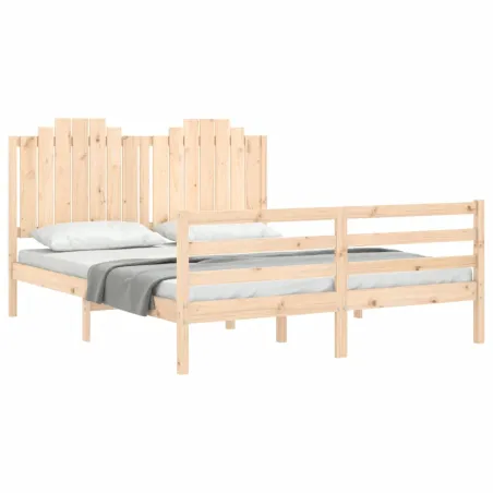 Cadre de lit sans matelas 160x200 cm bois massif