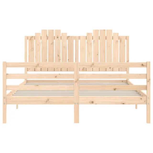 Cadre de lit sans matelas 160x200 cm bois massif