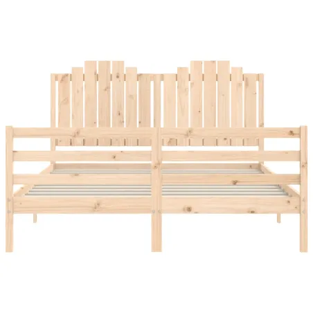 Cadre de lit sans matelas 160x200 cm bois massif