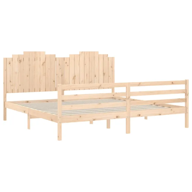 Cadre de lit sans matelas 200x200 cm bois massif