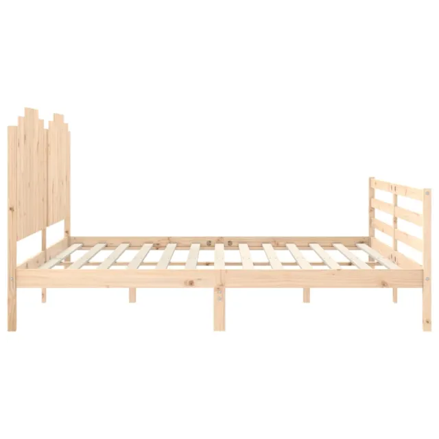 Cadre de lit sans matelas 200x200 cm bois massif