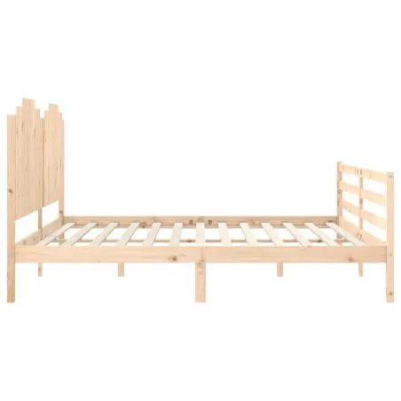 Cadre de lit sans matelas 200x200 cm bois massif