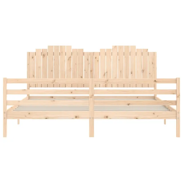 Cadre de lit sans matelas 200x200 cm bois massif