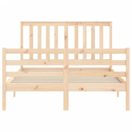 Cadre de lit sans matelas bois massif