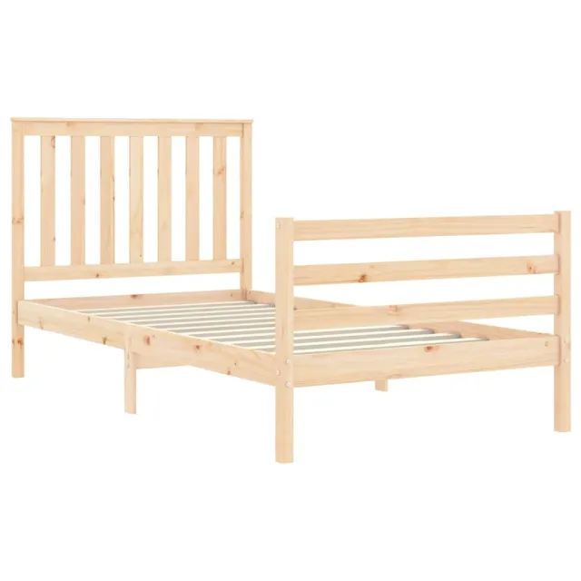 Cadre de lit sans matelas 100x200 cm bois massif