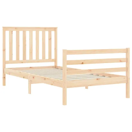Cadre de lit sans matelas 100x200 cm bois massif