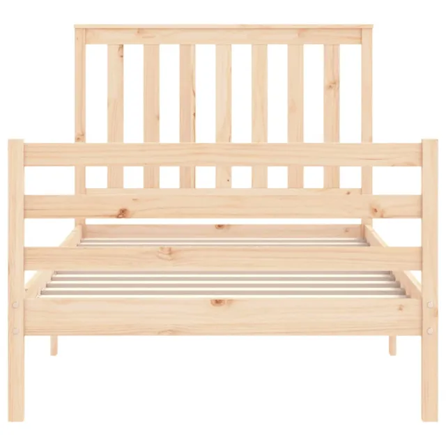 Cadre de lit sans matelas 100x200 cm bois massif