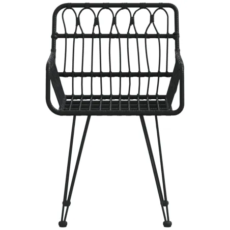 Chaises de jardin lot de 2 avec accoudoir Noir 56x64x80 cm