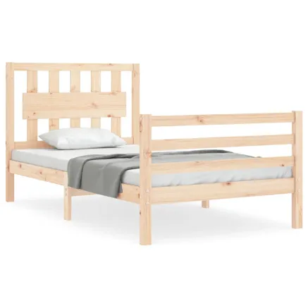 Cadre de lit sans matelas bois massif 2