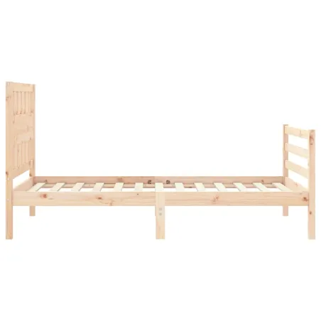 Cadre de lit sans matelas bois massif