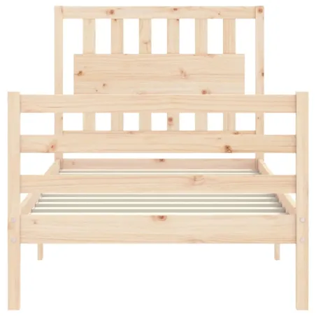 Cadre de lit sans matelas bois massif