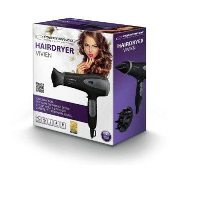 Secador de Pelo Esperanza EBH005K Negro 2200 W 2