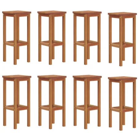 Ensemble de bar de jardin 9 pcs Bois d'acacia solide