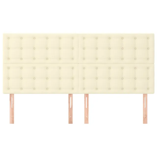 Tête de lit Crème 180x5x118/128 cm Similicuir