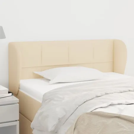 Tête de lit avec oreilles Crème 83x23x78/88 cm Tissu