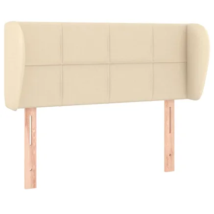 Tête de lit avec oreilles Crème 83x23x78/88 cm Tissu 2