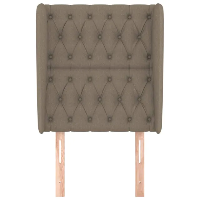 Tête de lit avec oreilles Taupe 83x23x118/128 cm Tissu