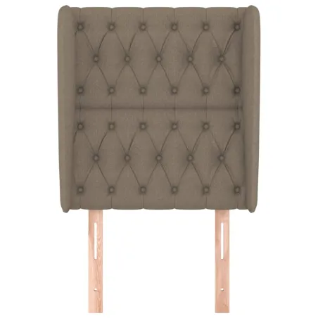 Tête de lit avec oreilles Taupe 83x23x118/128 cm Tissu