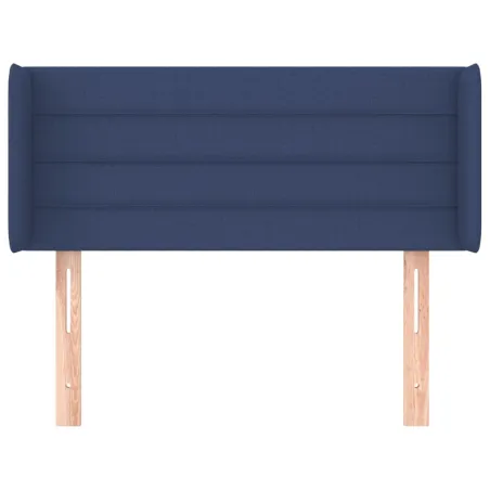 Tête de lit avec oreilles Bleu 83x16x78/88 cm Tissu