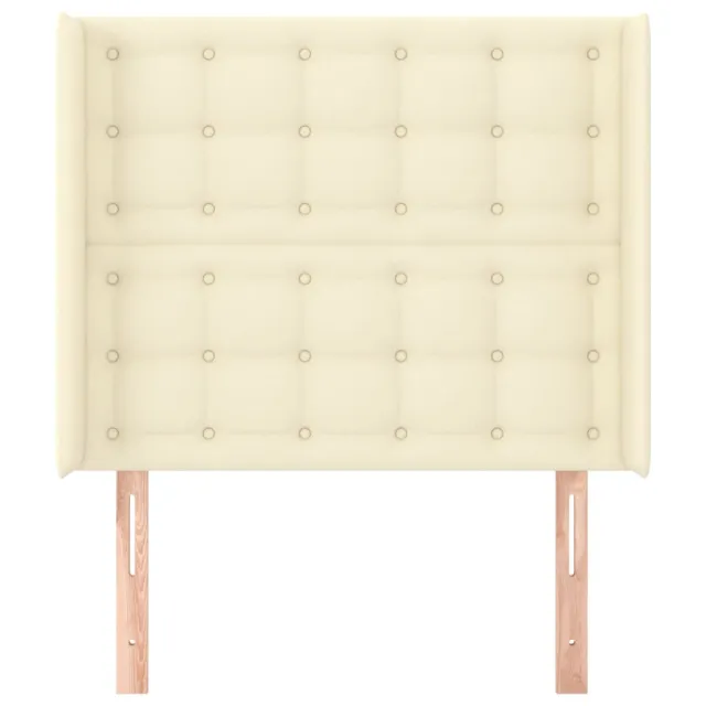 Tête de lit avec oreilles Crème 93x16x118/128 cm Similicuir