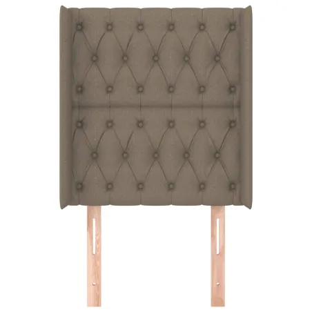 Tête de lit avec oreilles Taupe 83x16x118/128 cm Tissu