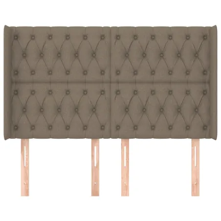 Tête de lit avec oreilles Taupe 163x16x118/128 cm Tissu