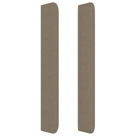 Tête de lit avec oreilles Taupe 163x16x118/128 cm Tissu